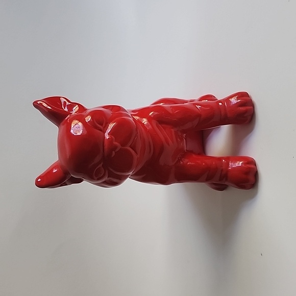 Ceramic red ♥️ bulldog sculpture - Picture 2 of 7